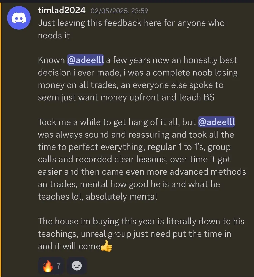 Wall Street Akhi member feedback screenshot 3